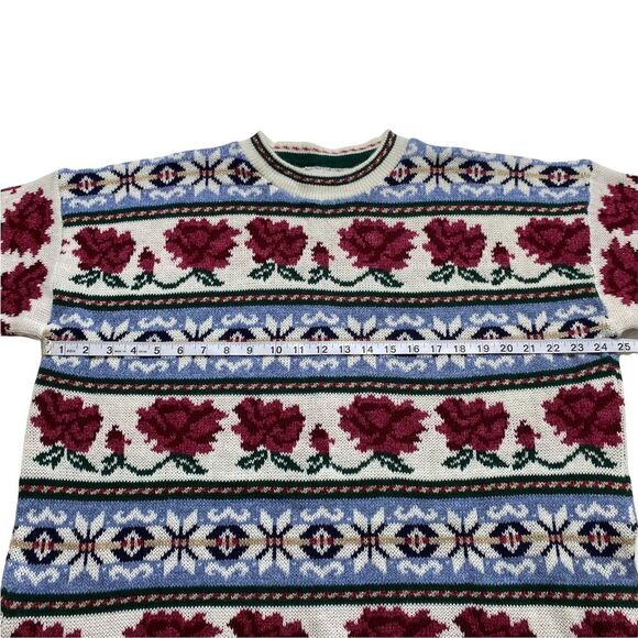 Vintage Private Eyes Alpine Roses Sweater New Dead Stock Sz 3X - Picture 5 of 14